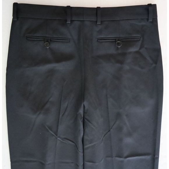 Versace Sz 42 US 6 Black Hi-Waisted Wool Wide Leg Pants Current Collection - Picture 10 of 12